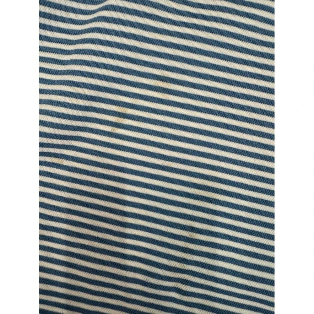 Ralph Lauren Boys Blue Striped Prep Performance‎ Polo Shirt 4 Flaws